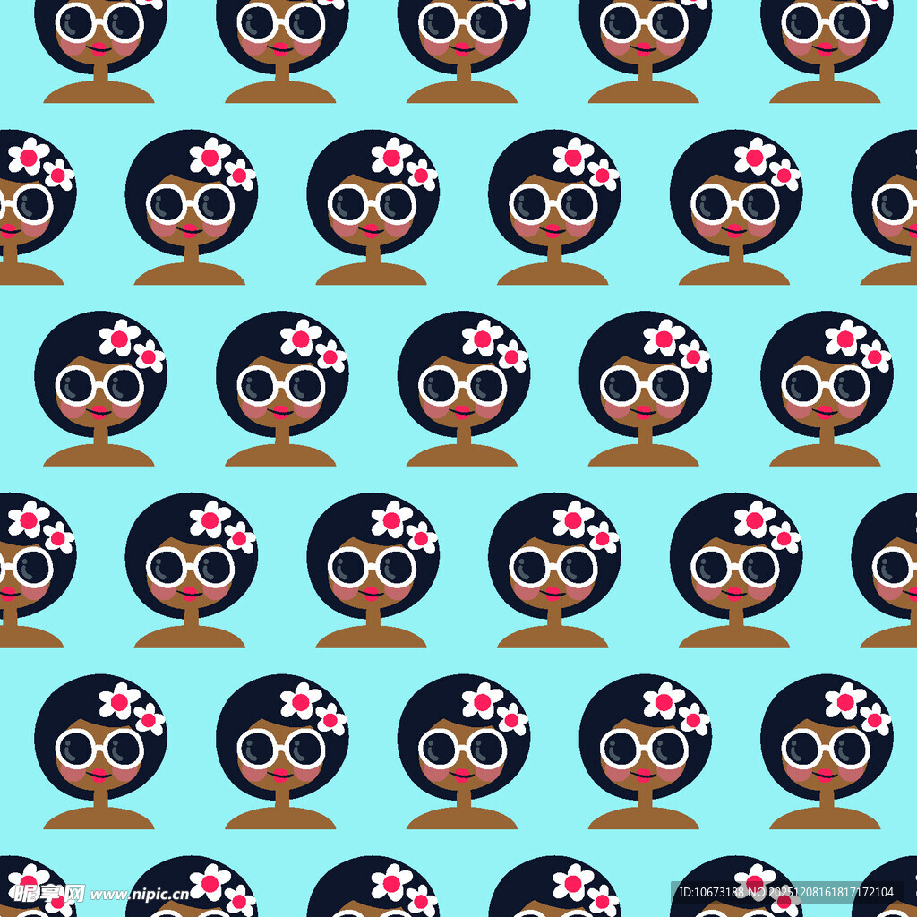 复古眼镜图案背景设计