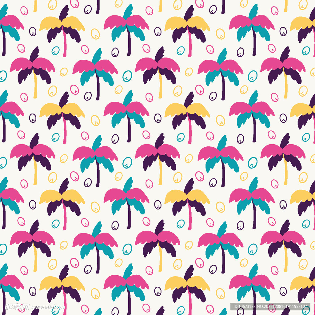 多彩雨伞图案背景设计