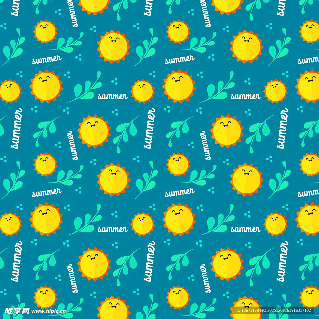 清新柠檬绿叶图案背景