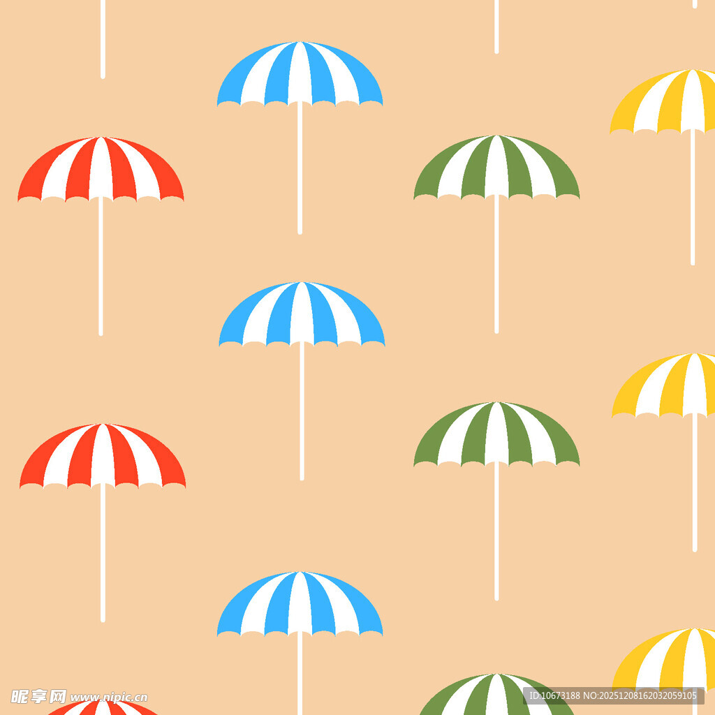 多彩遮阳伞图案背景