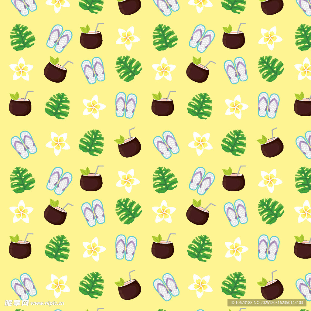 可爱盆栽图案背景