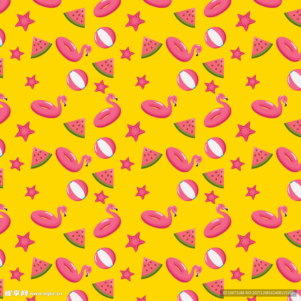 黄色背景的水果星星图案
