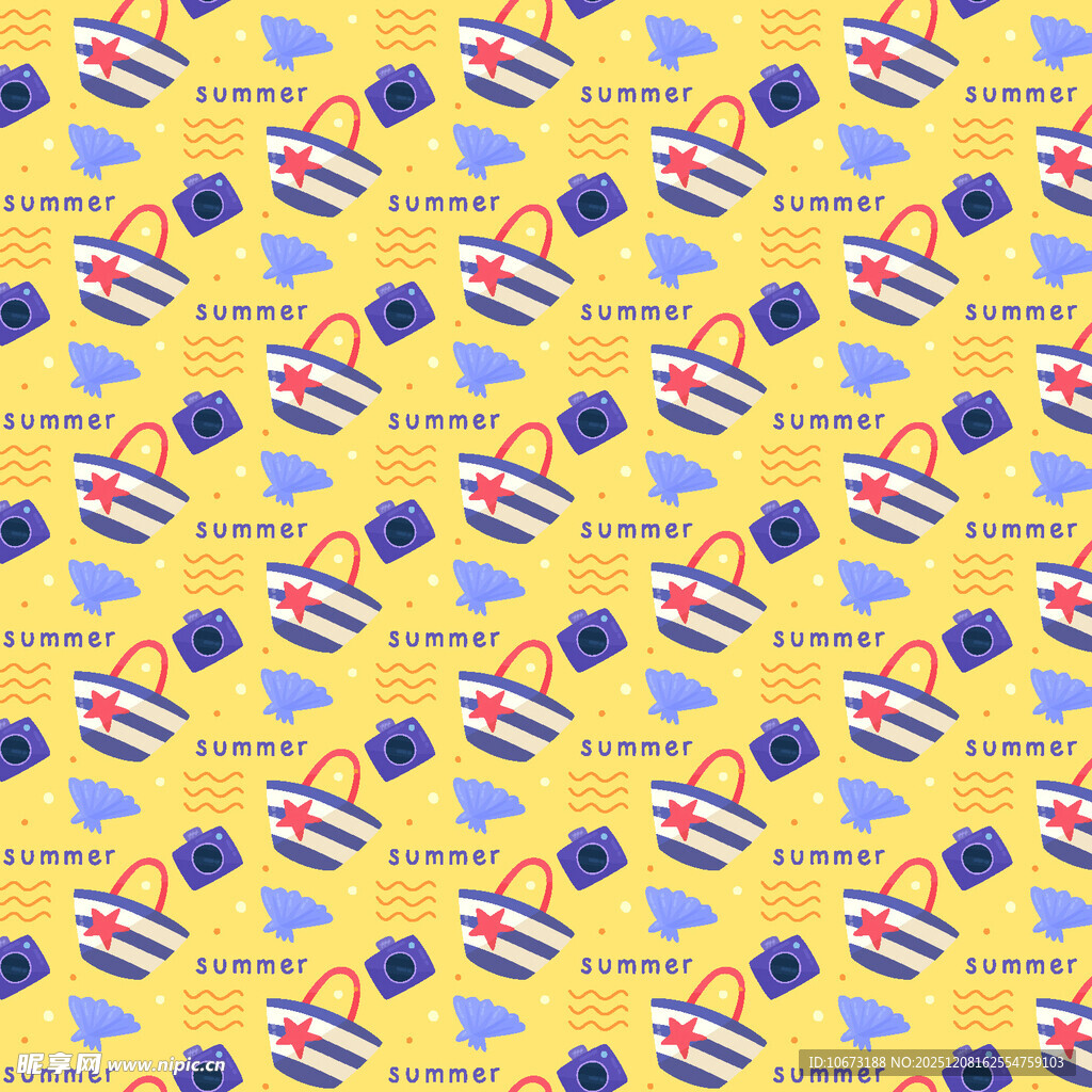 黄色背景足球图案无缝纹理