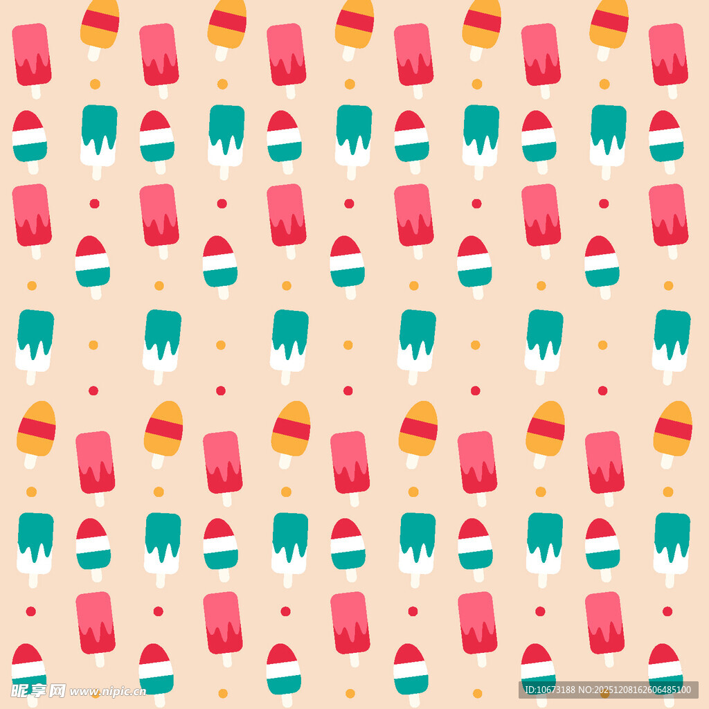 多彩冰淇淋图案背景
