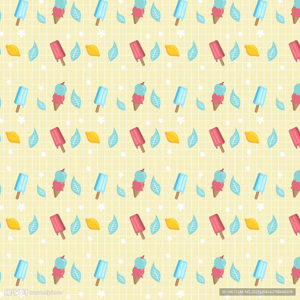 多彩冰淇淋图案背景