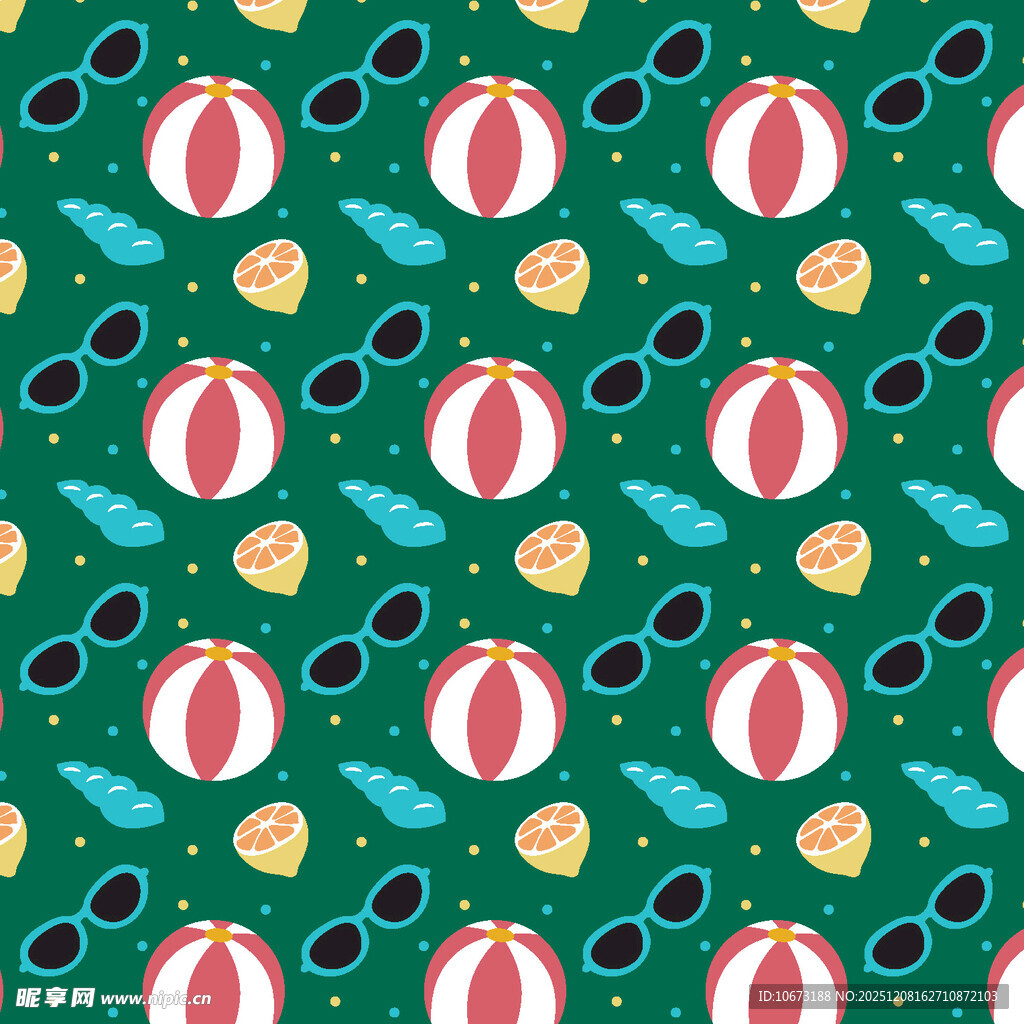 海洋主题趣味图案背景