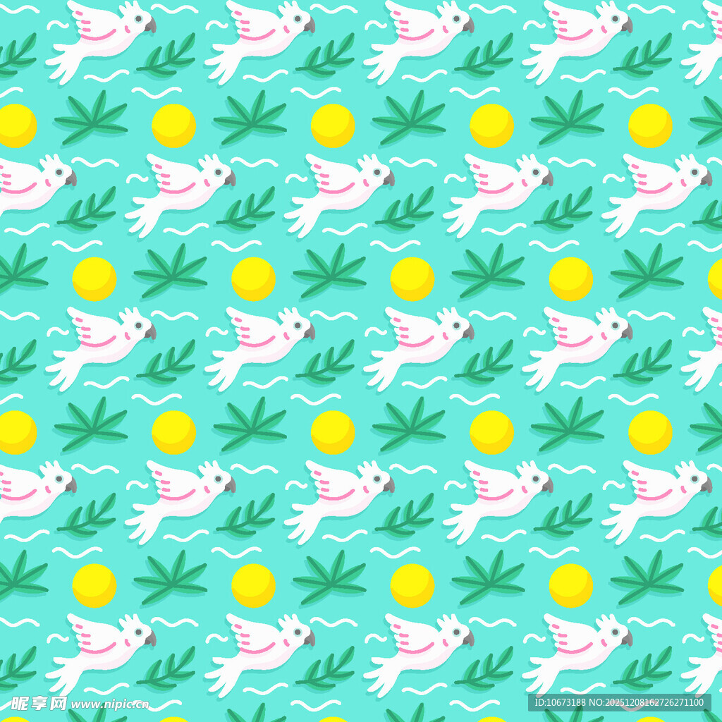 清新菠萝兔子图案背景