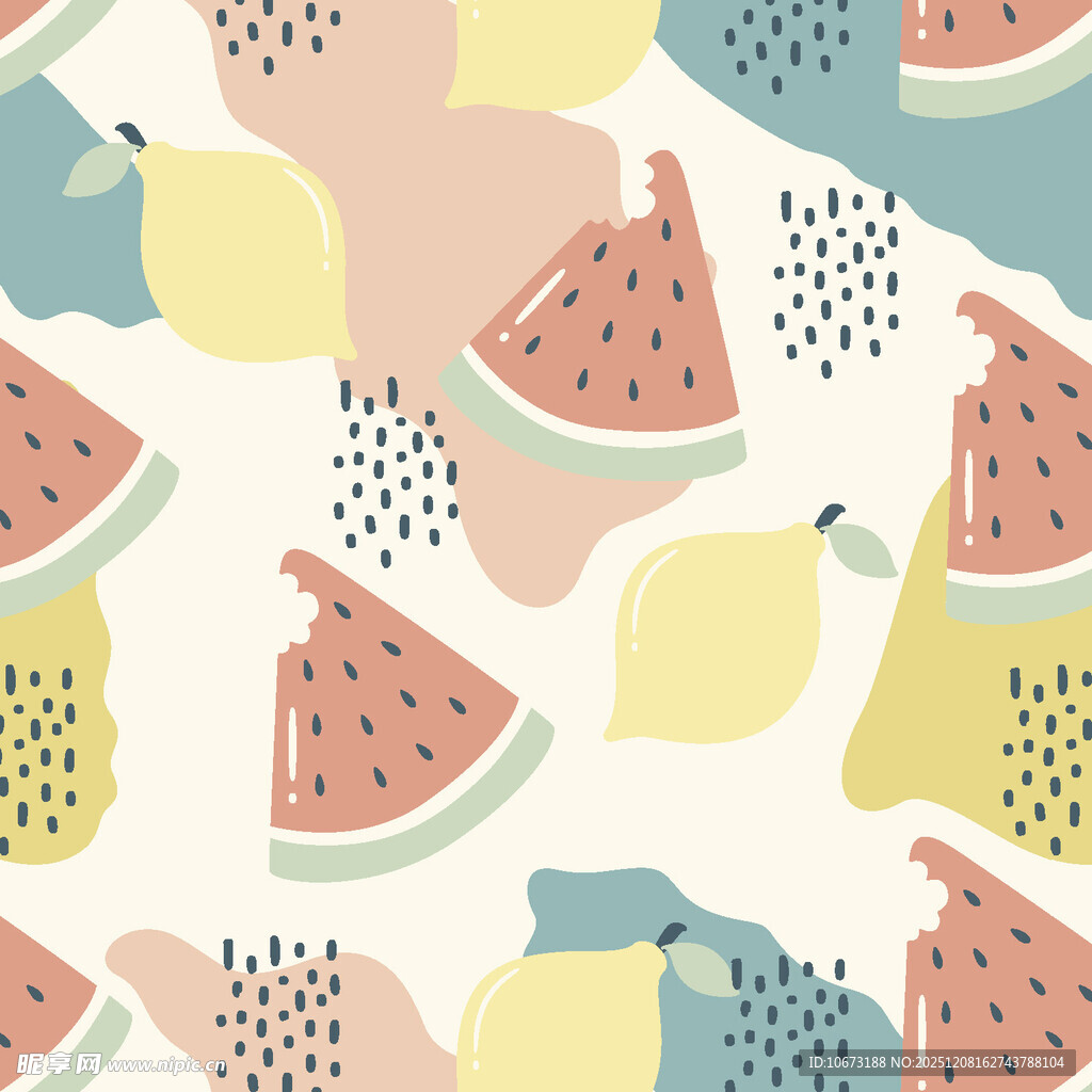 夏日水果图案背景