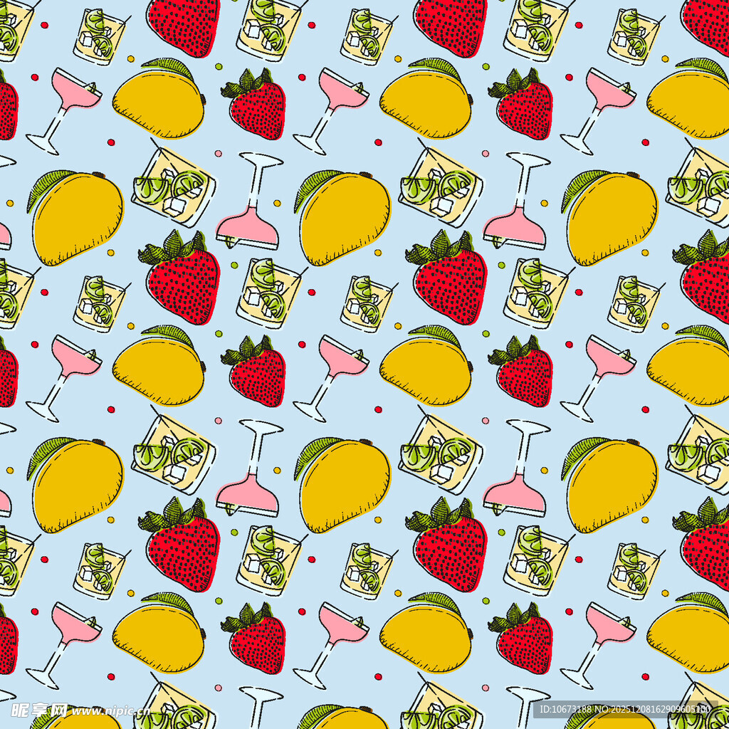 水果图案背景 