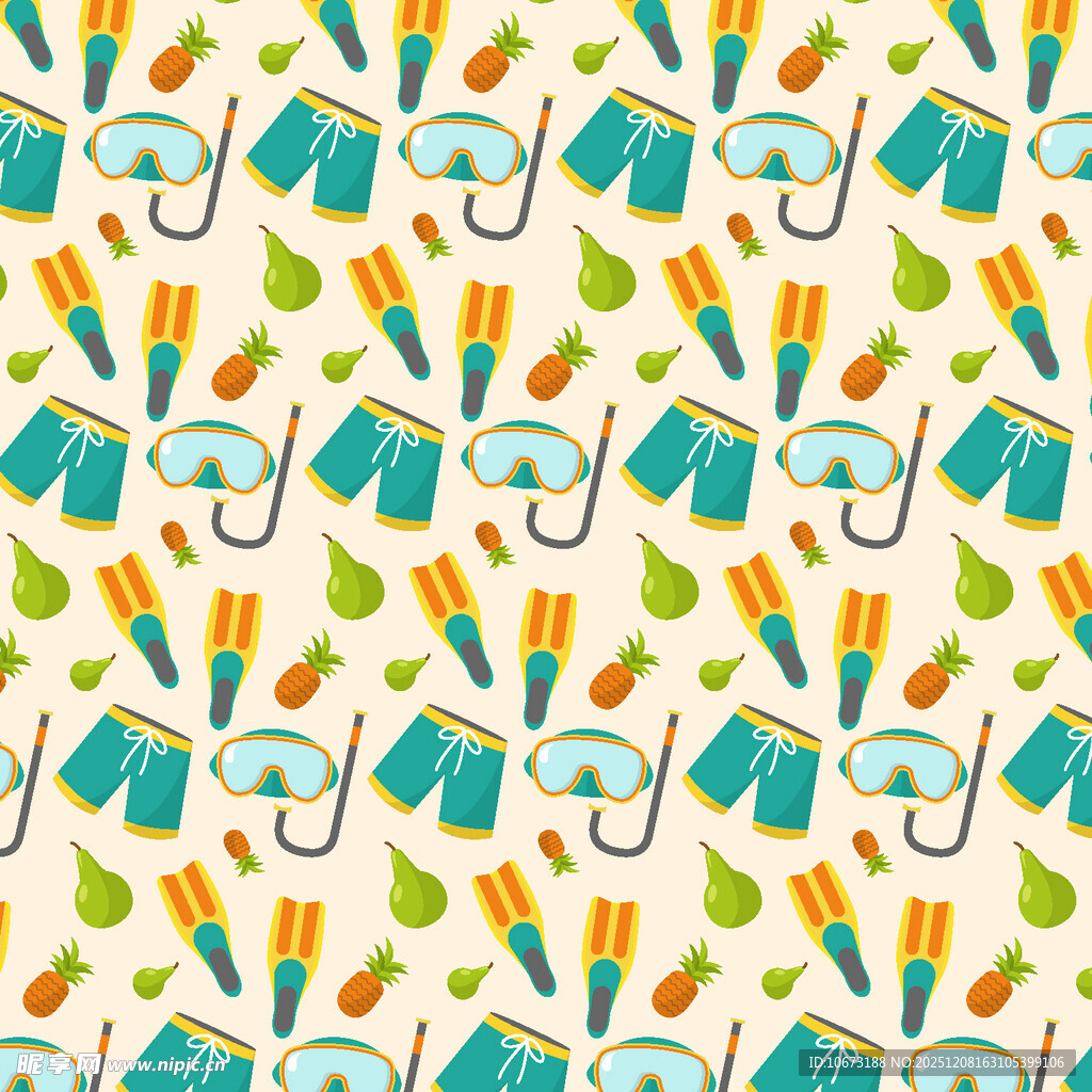 多彩雨具图案背景