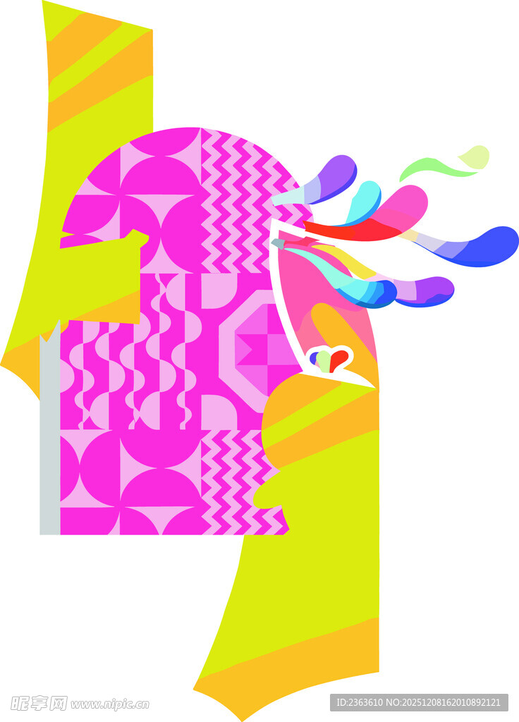 抽象多彩几何元素