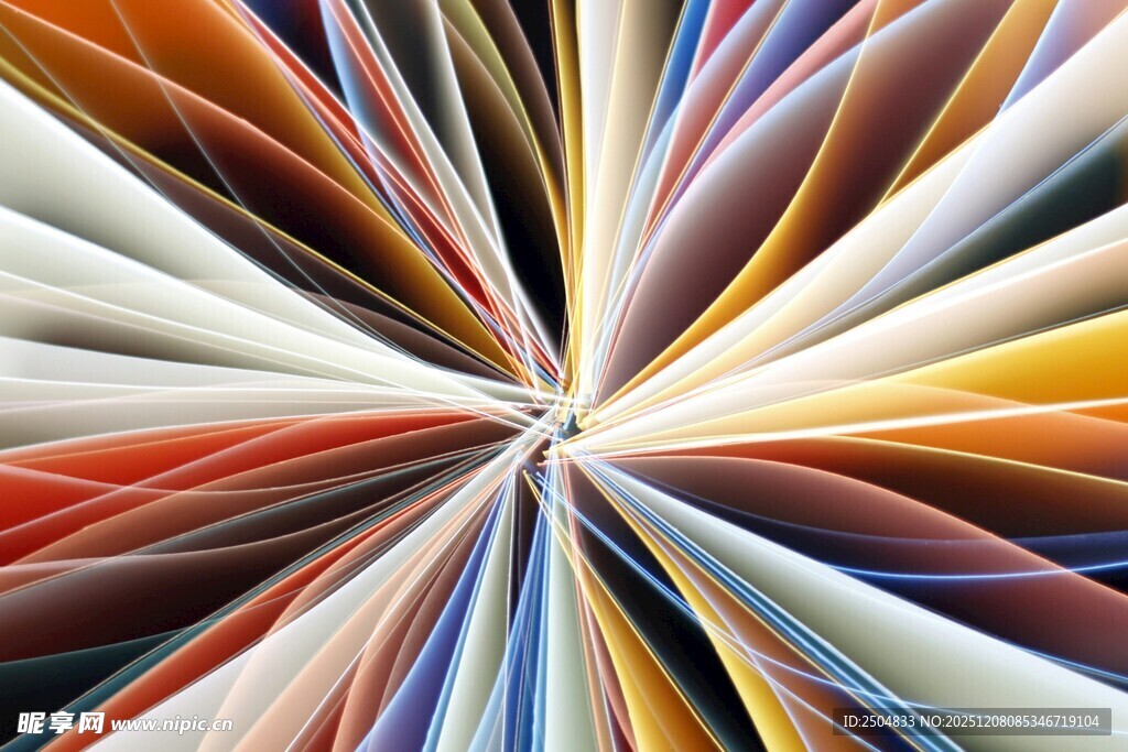 绚丽放射状色彩图案