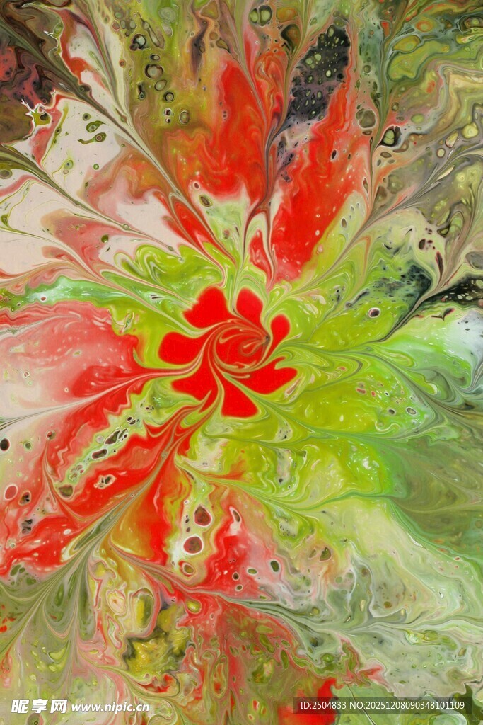 抽象绚丽花卉艺术画作