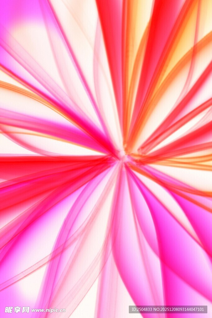 绚丽多彩的抽象放射图案