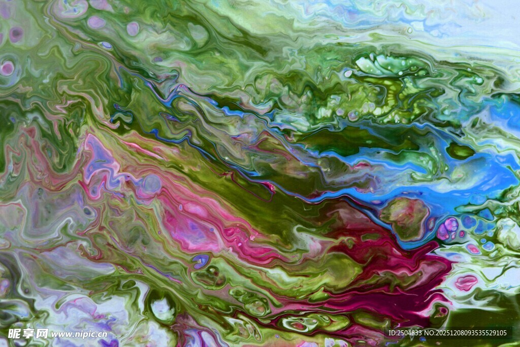 抽象多彩流体艺术画作