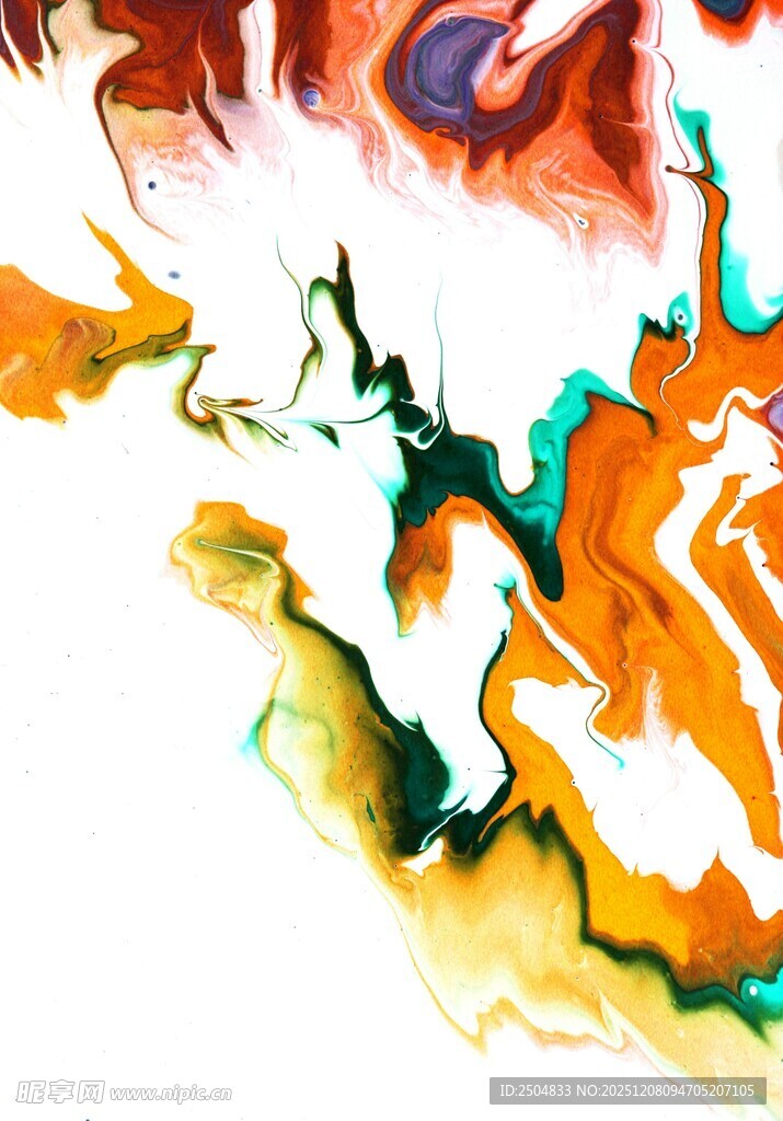 抽象多彩水彩艺术画面