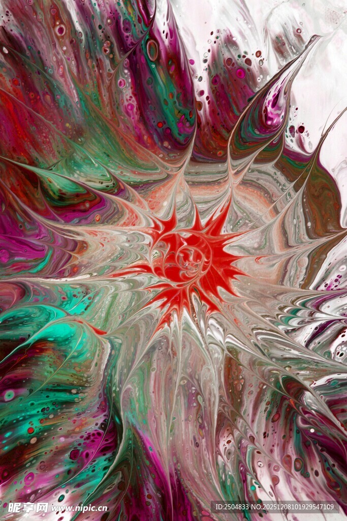 绚丽抽象花卉艺术图案