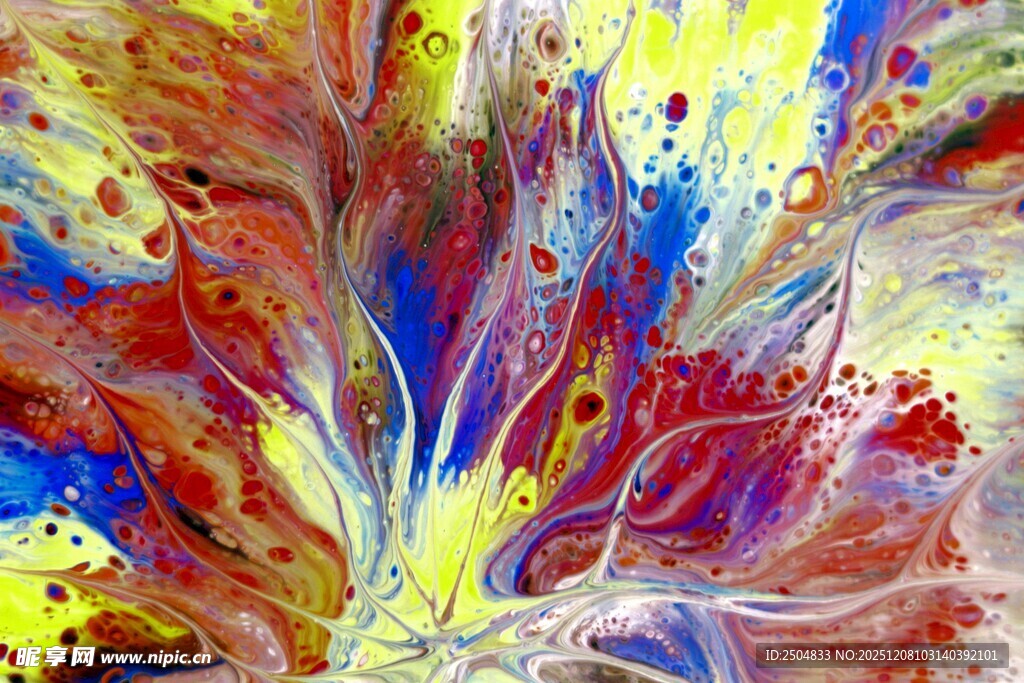 抽象炫彩流体艺术画作