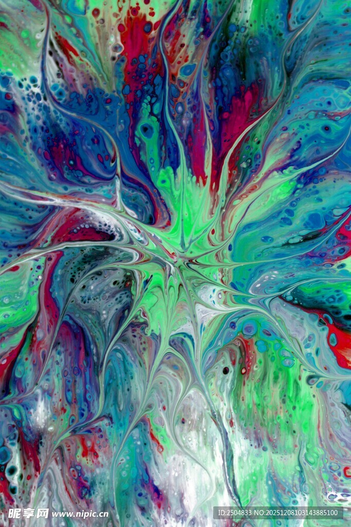 绚丽多彩抽象植物画作