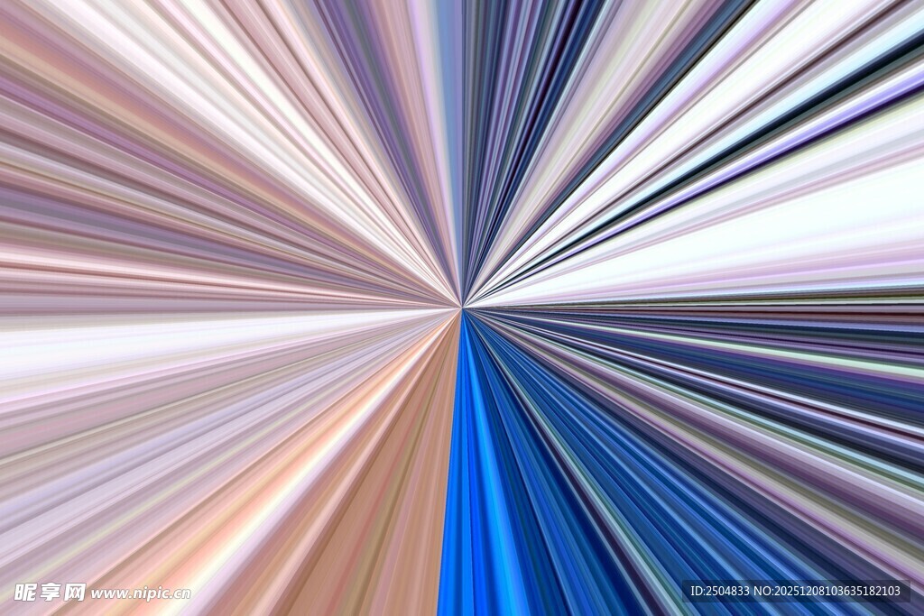 放射状多彩条纹抽象图案