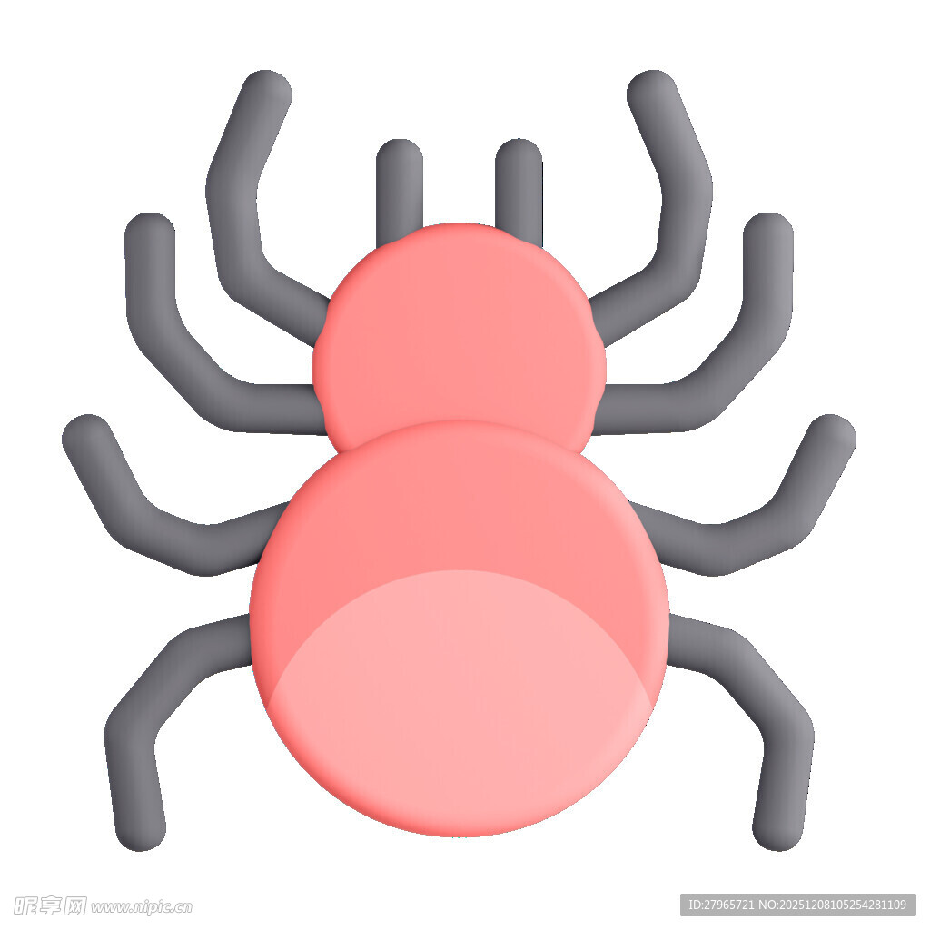 粉色卡通蜘蛛图标