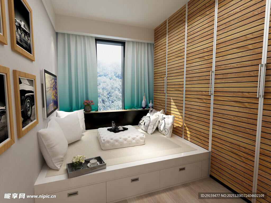 简约日式榻榻米卧室空间