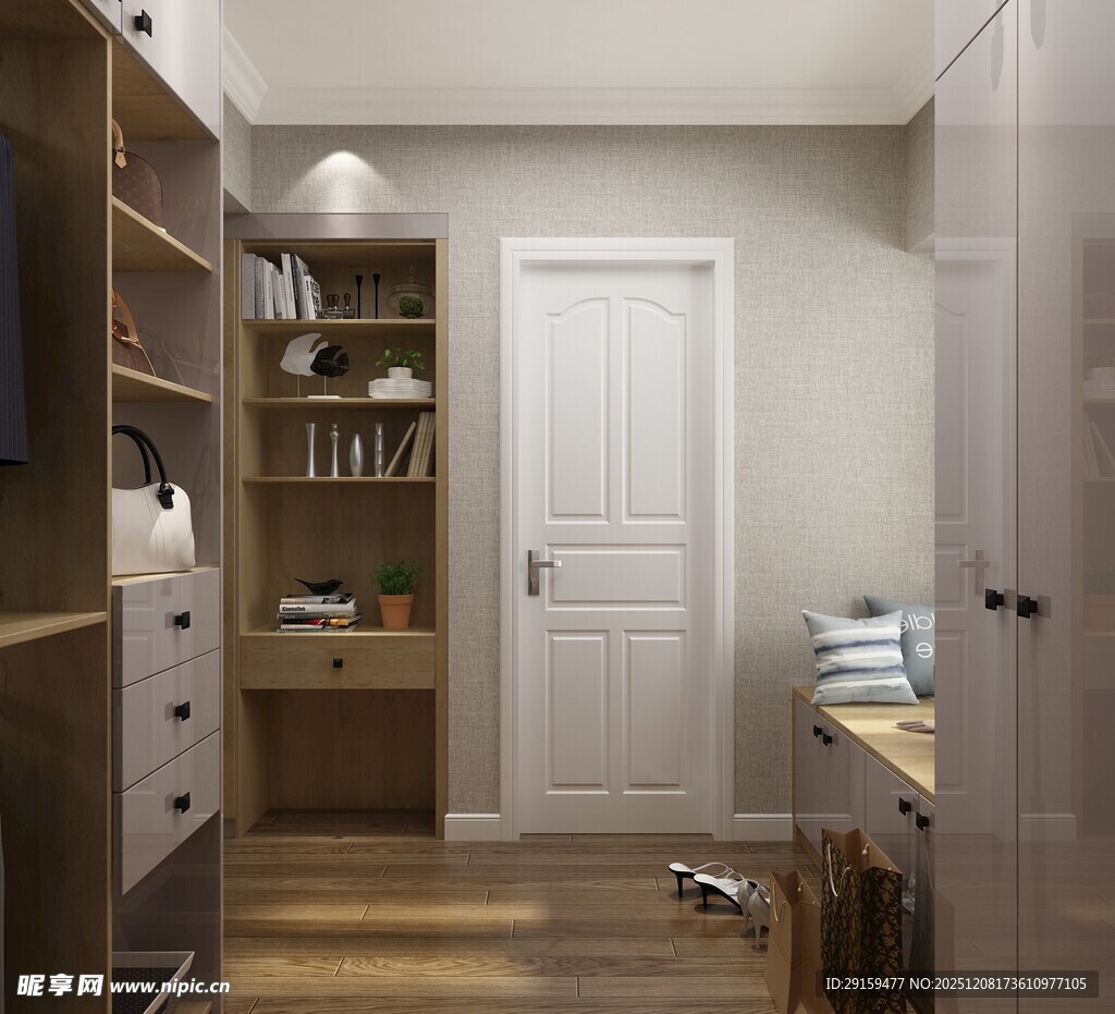 简约风格的温馨家居储物间