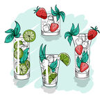 夏日清新水果鸡尾酒