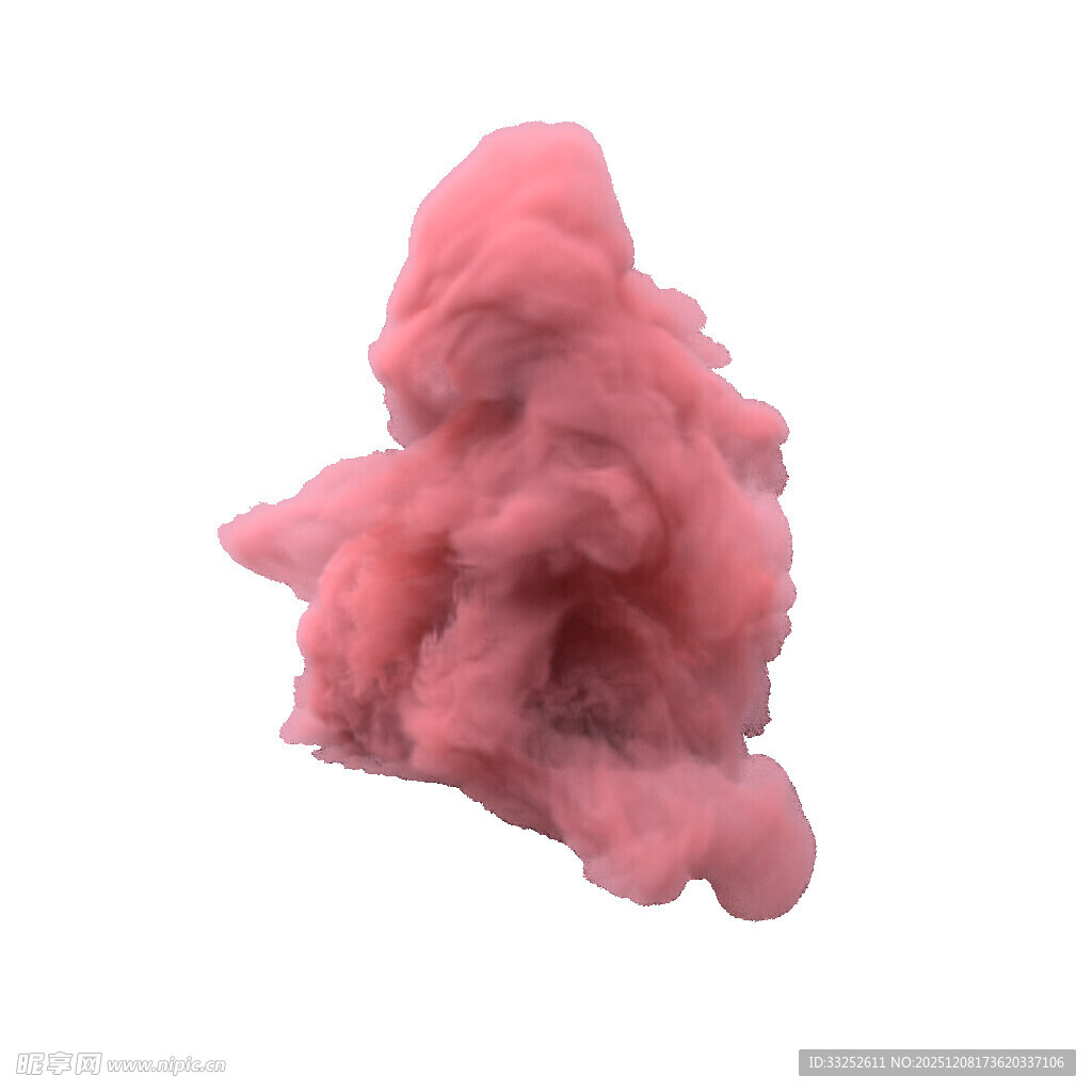 粉色烟雾造型物