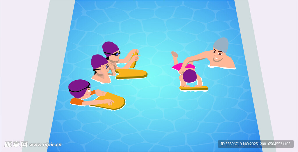 儿童游泳嬉戏玩水教学