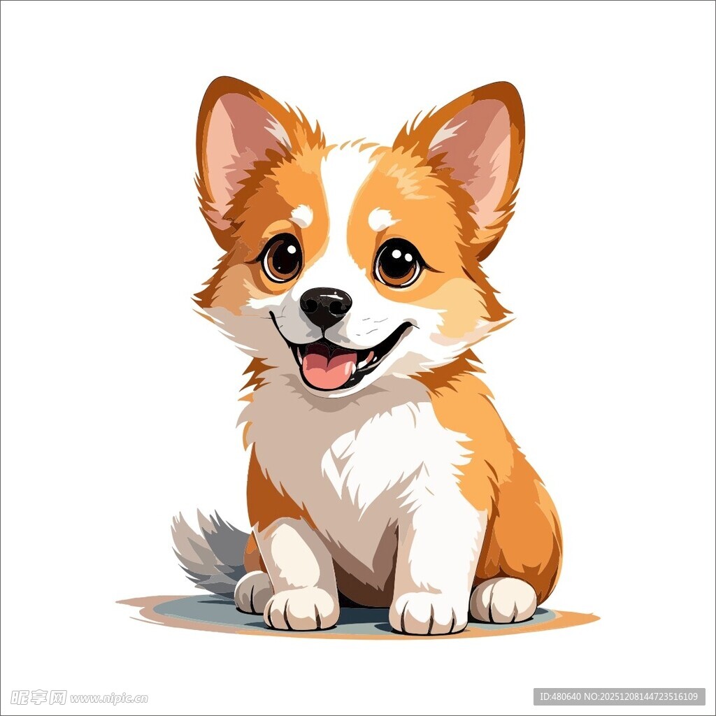 可爱柯基犬笑容超治愈