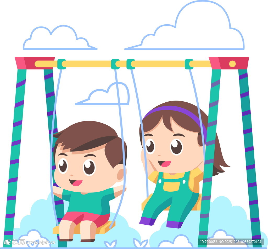 儿童快乐荡秋千