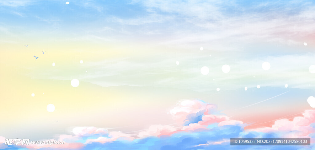 梦幻天空中的绚烂云彩