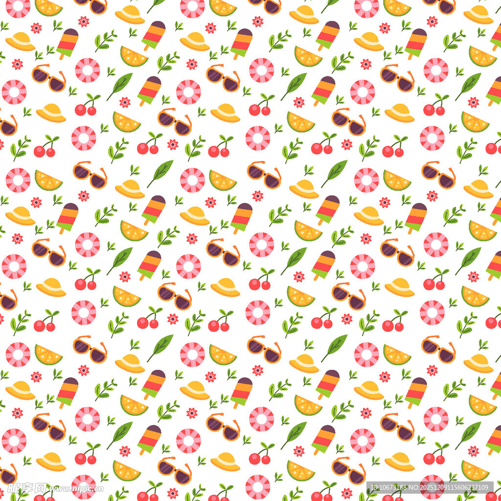 缤纷水果图案无缝背景