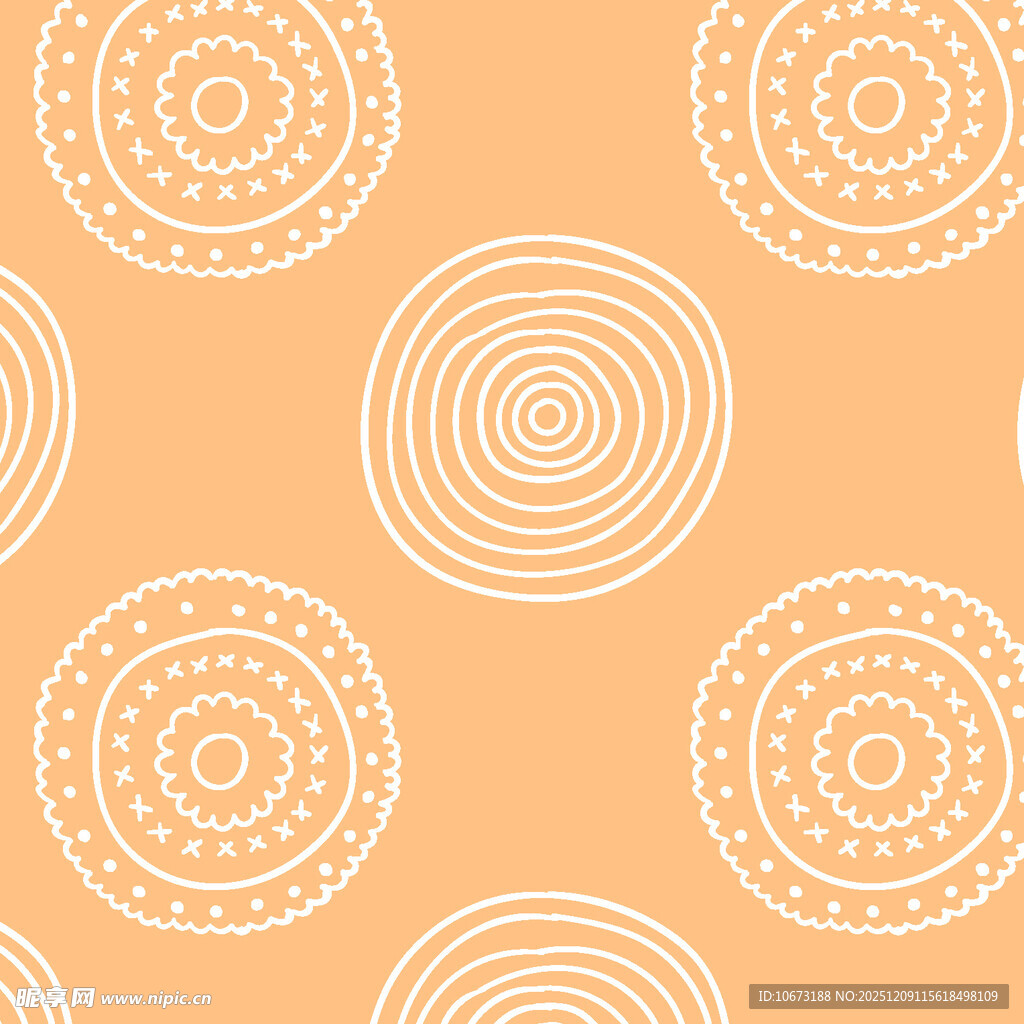 橙色圆圈图案背景纹理