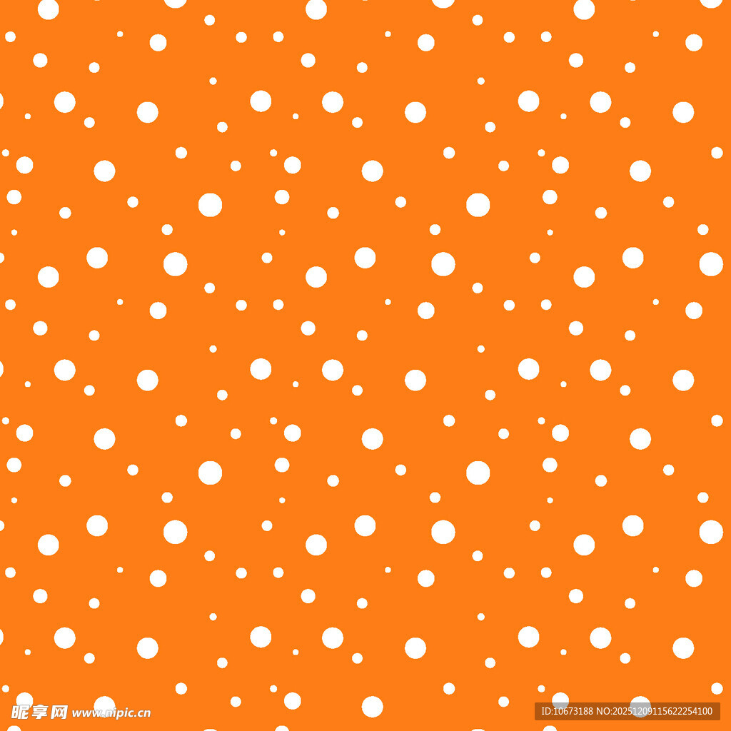 橙色波点图案背景