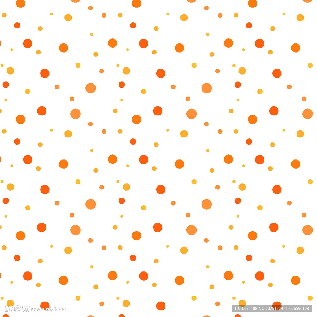 橙色波点无缝图案背景
