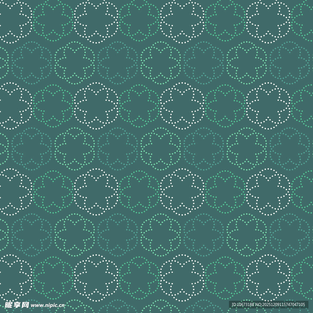 青绿色几何花纹无缝图案