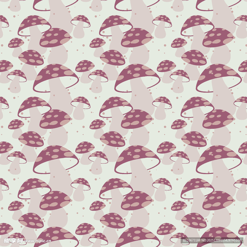 粉色蘑菇图案背景纹理