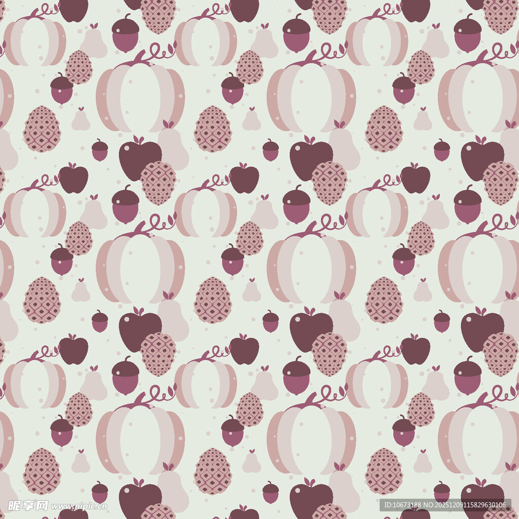 粉色水果图案无缝背景图
