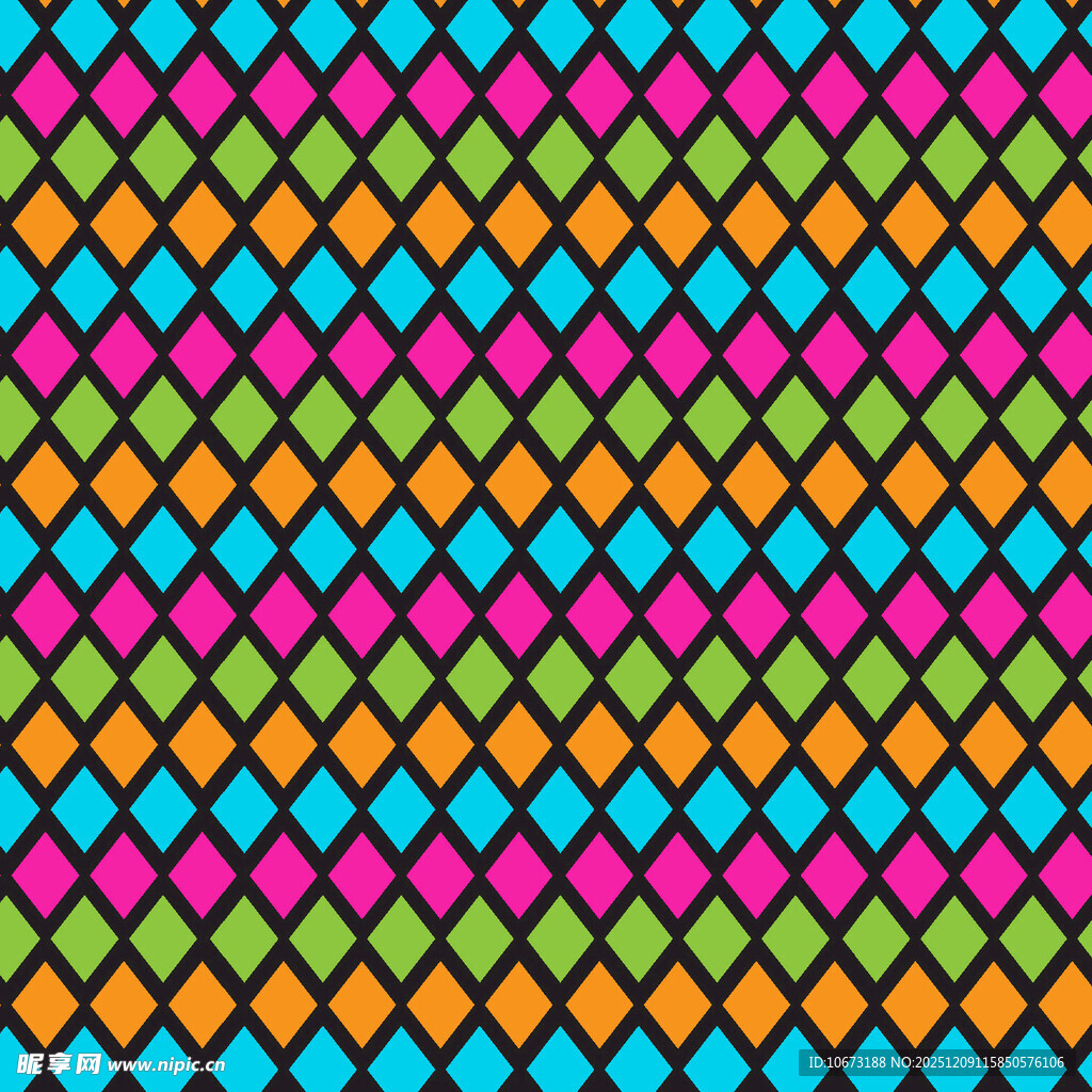 多彩菱形几何图案背景