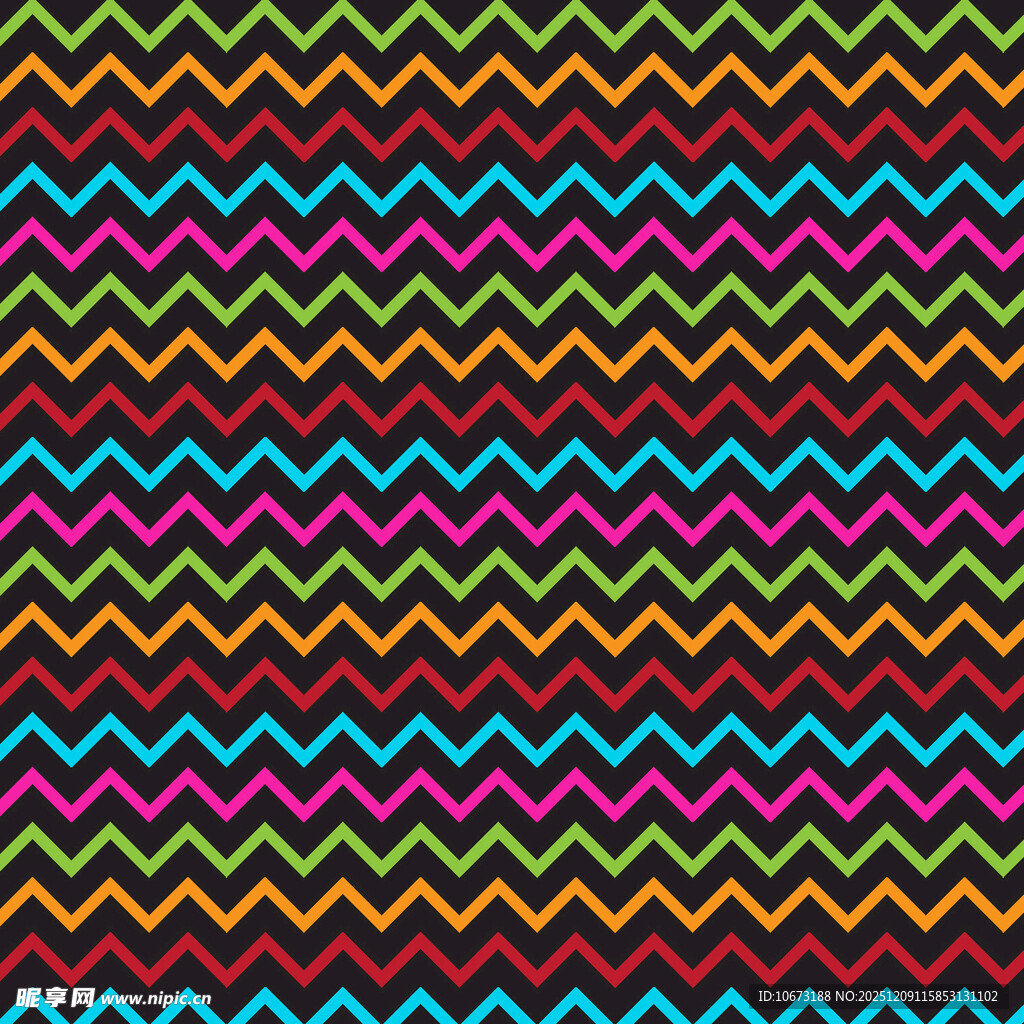 多彩锯齿形几何图案背景