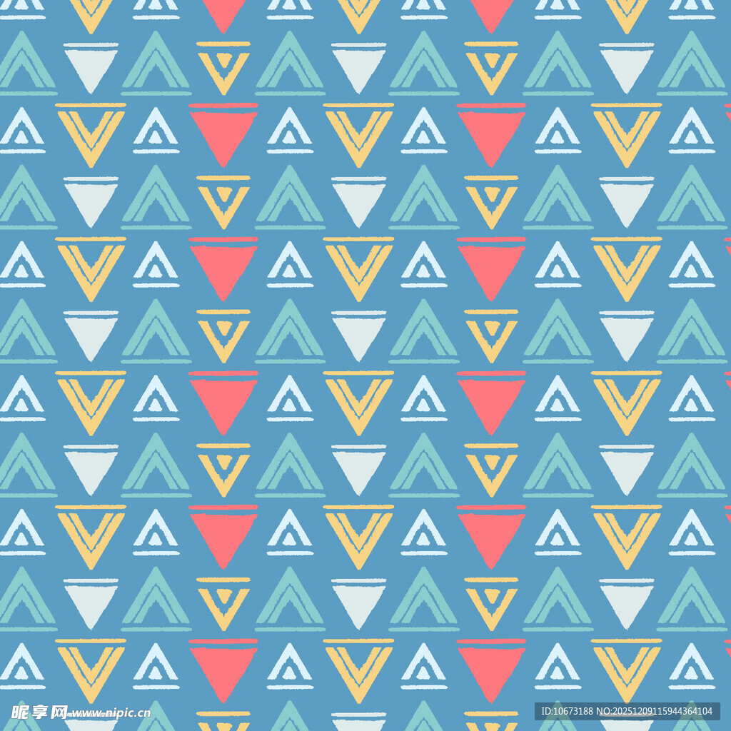 多彩几何三角图案背景