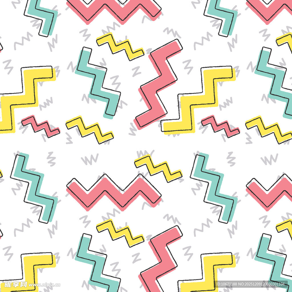 多彩锯齿图案背景纹理