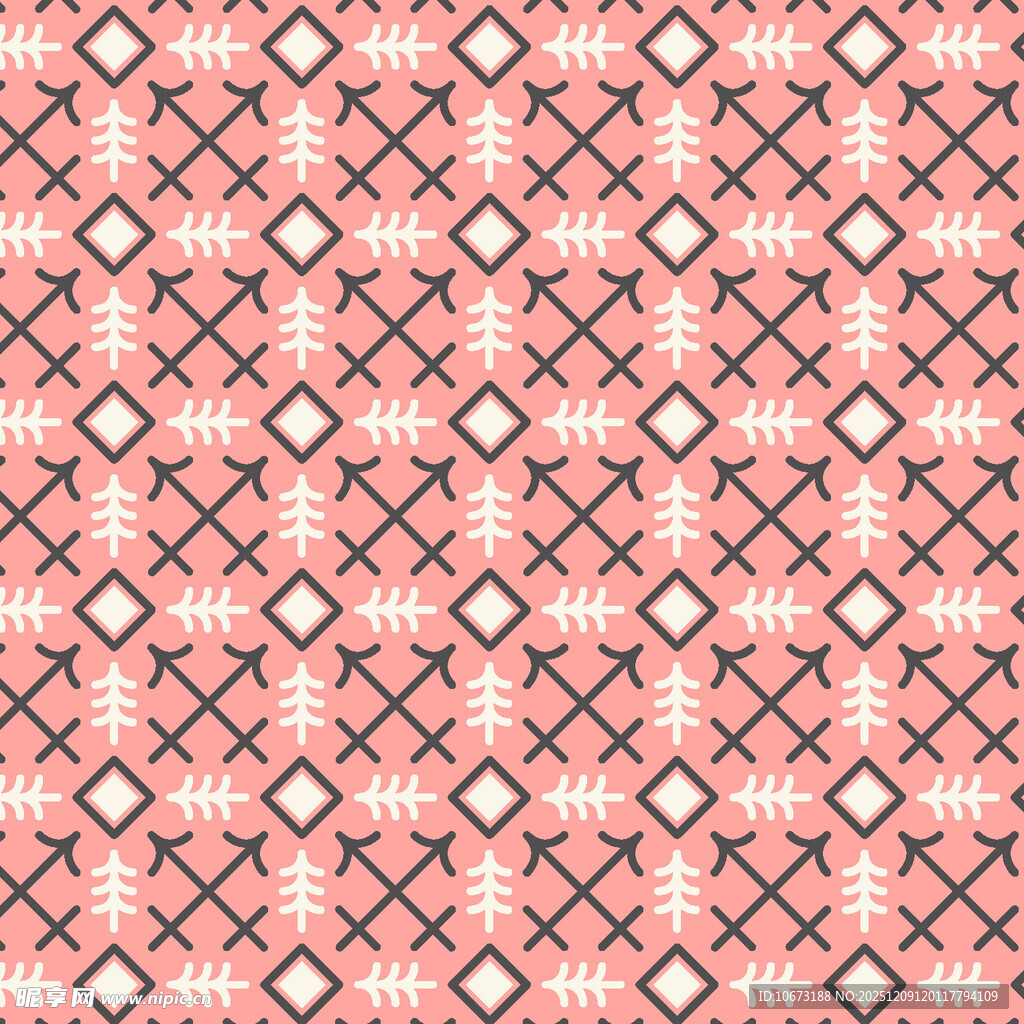 粉色几何图案无缝纹理