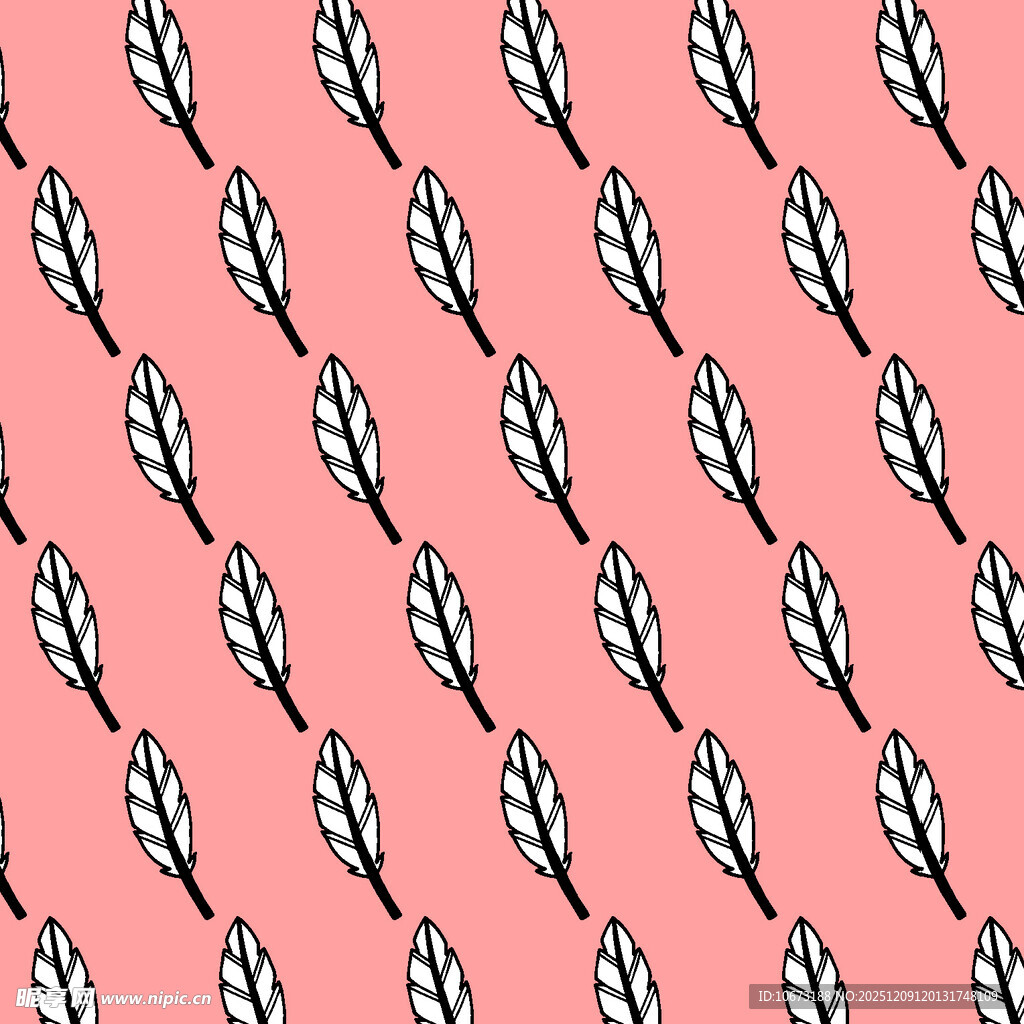粉色背景羽毛图案纹理