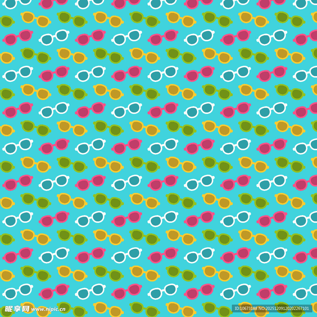 多彩卡通眼睛图案背景