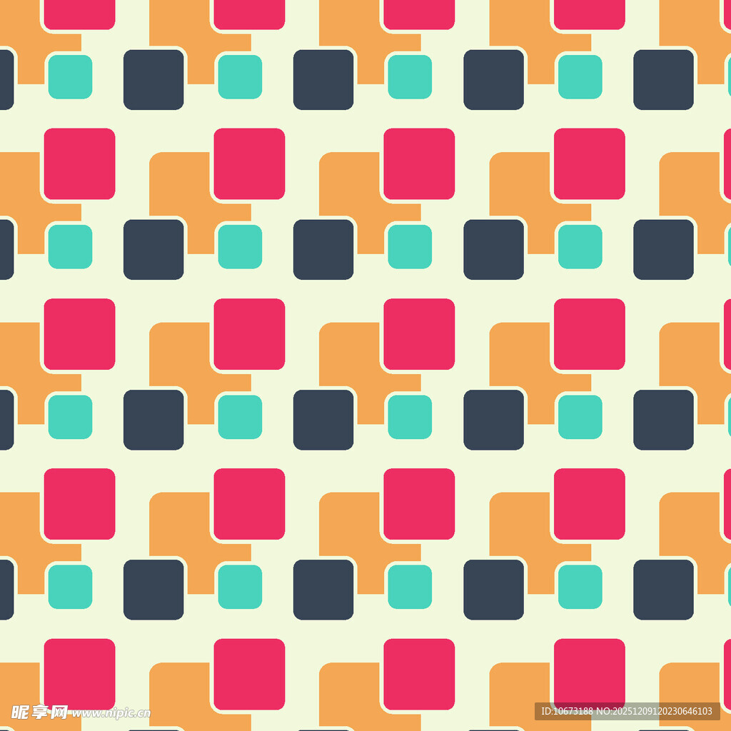 多彩方块几何图案背景