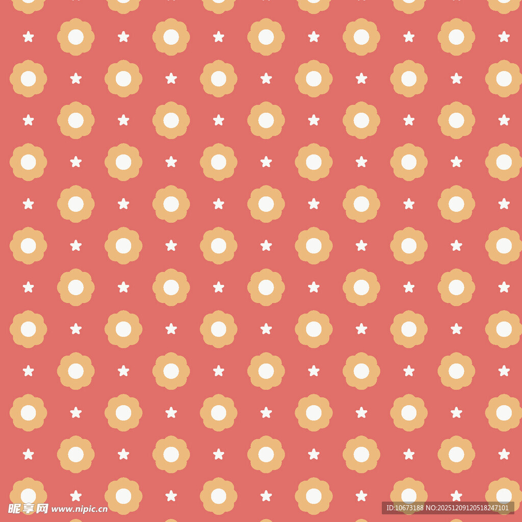 红色底白色圆点花纹图案