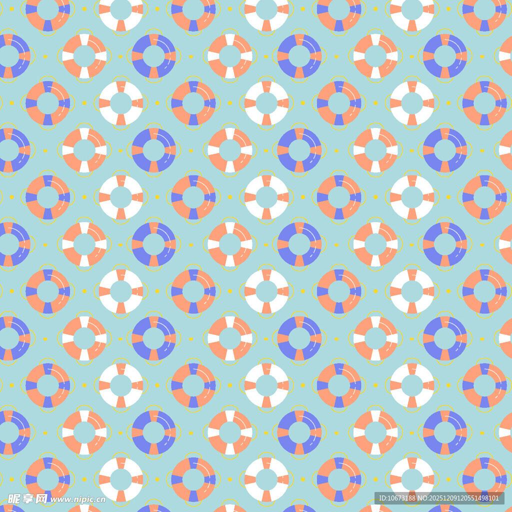 蓝底多彩几何图案纹理